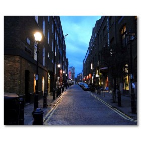 Αφίσα (Λονδίνο, δρόμος, κτίρια, αρχιτεκτονική)
